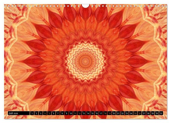 Produktbild: Energie - Mandalas in orange (Wandkalender 2026 DIN A3 quer), CALVENDO Monatskalender