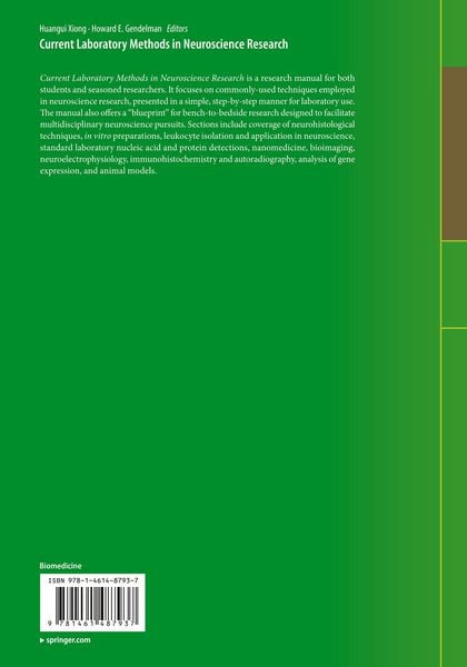 Produktbild: Current Laboratory Methods in Neuroscience Research