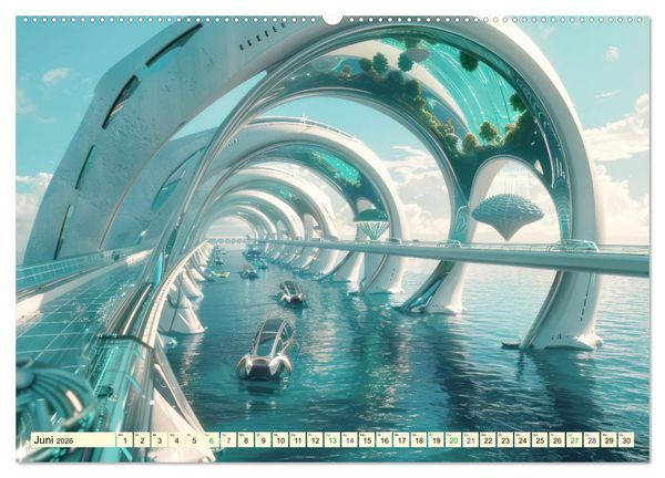 Produktbild: Science-Fiction Wasserwelten (hochwertiger Premium Wandkalender 2026 DIN A2 quer), Kunstdruck in Hochglanz