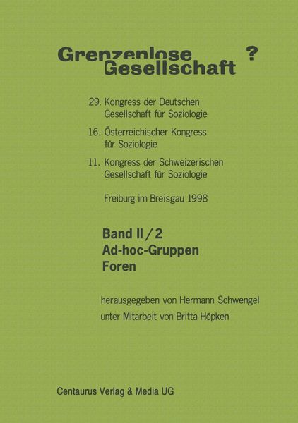 Produktbild: Grenzenlose Gesellschaft