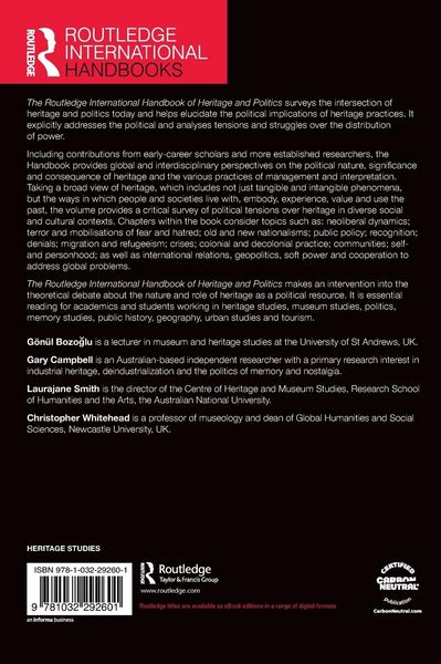 Produktbild: The Routledge International Handbook of Heritage and Politics