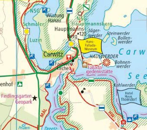 Produktbild: Publicpress Rad- und Wanderkarte Naturpark Feldberger Seenlandschaft, N&ouml;rdliche Uckermark 1:60.000