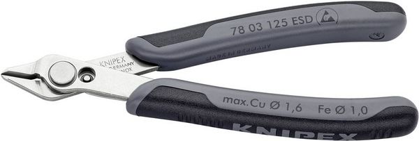 Produktbild: Knipex-Werk Pr&auml;z.-Schneidzange 78 03 125 ESD