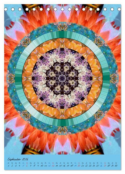 Produktbild: Bl&uuml;hende Mandalas (Tischkalender 2026 DIN A5 hoch), CALVENDO Monatskalender