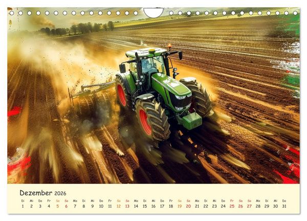 Produktbild: Traktoren - tolle Momente (Wandkalender 2026 DIN A4 quer), CALVENDO Monatskalender
