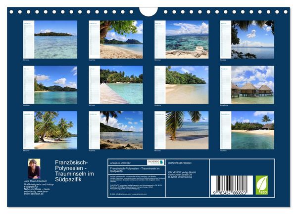 Produktbild: Franz&ouml;sisch-Polynesien - Trauminseln im S&uuml;dpazifik (Wandkalender 2026 DIN A4 quer), CALVENDO Monatskalender