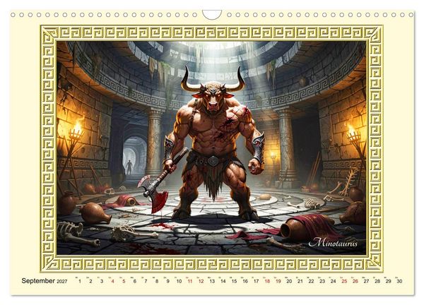 Produktbild: Ungeheuer der griechischen Mythologie (Wandkalender 2027 DIN A3 quer), CALVENDO Monatskalender