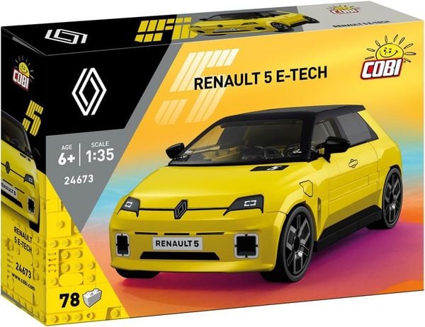 Produktbild: COBI 24673 - Renault 5 E-Tech (Yellow), Bausatz 1:35, 78 Klemmbausteine