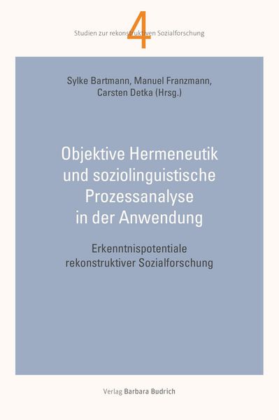 Produktbild: Objektive Hermeneutik und soziolinguistische Prozessanalyse in der Anwendung
