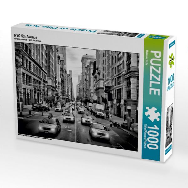 Produktbild: CALVENDO Puzzle NYC 5th Avenue Monochrom | 1000 Teile Lege-Gr&ouml;&szlig;e 64x48cm Foto-Puzzle f&uuml;r gl&uuml;ckliche Stunden