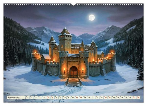 Produktbild: Burgen im Mittelalter (hochwertiger Premium Wandkalender 2027 DIN A2 quer), Kunstdruck in Hochglanz
