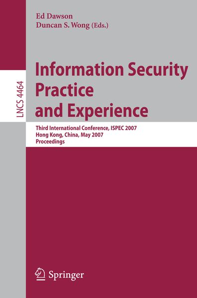 Produktbild: Information Security Practice and Experience