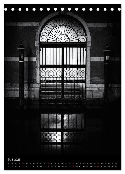 Produktbild: Venice Noir - Das etwas andere Venedig (Tischkalender 2026 DIN A5 hoch), CALVENDO Monatskalender