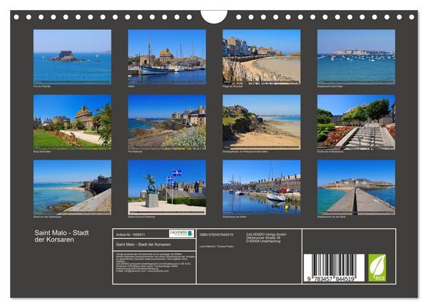 Produktbild: Saint Malo - Stadt der Korsaren (Wandkalender 2026 DIN A4 quer), CALVENDO Monatskalender