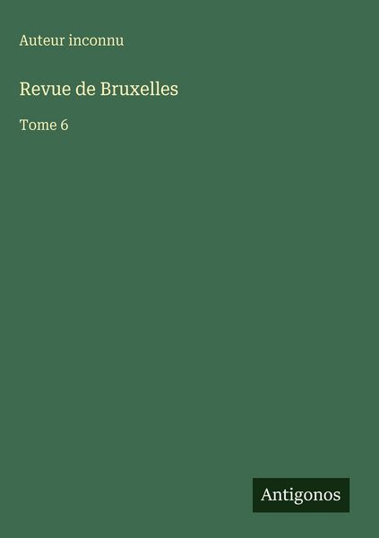 Produktbild: Revue de Bruxelles