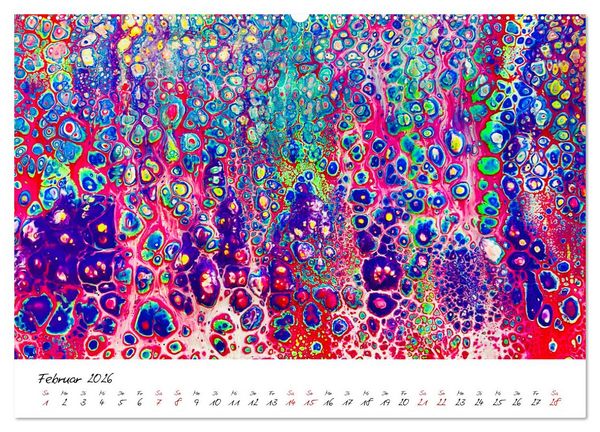Produktbild: Abstrakte Regenbogen (hochwertiger Premium Wandkalender 2026 DIN A2 quer), Kunstdruck in Hochglanz