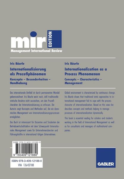 Produktbild: Internationalisierung als Proze&szlig;ph&auml;nomen