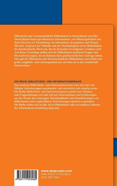Produktbild: Demokratie und Politik in &Ouml;ffentlichen und Wissenschaftlichen Bibliotheken