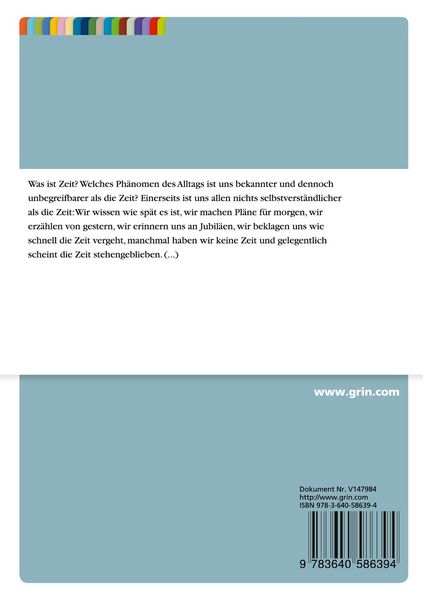 Produktbild: Die Zeitauffassung des Aurelius Augustinus