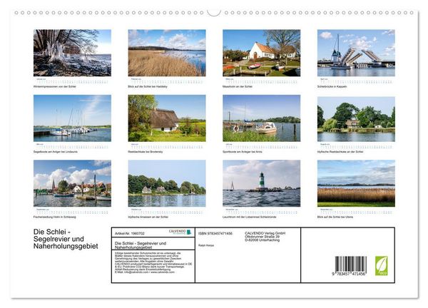 Produktbild: Die Schlei - Segelrevier und Naherholungsgebiet (hochwertiger Premium Wandkalender 2026 DIN A2 quer), Kunstdruck in Hochglanz