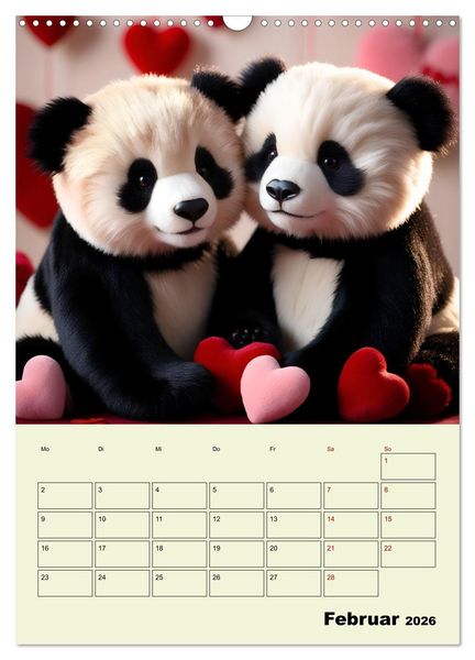 Produktbild: Ein pandastarkes Jahr - Flauschige Pandab&auml;ren zum Verlieben (Wandkalender 2026 DIN A3 hoch), CALVENDO Monatskalender