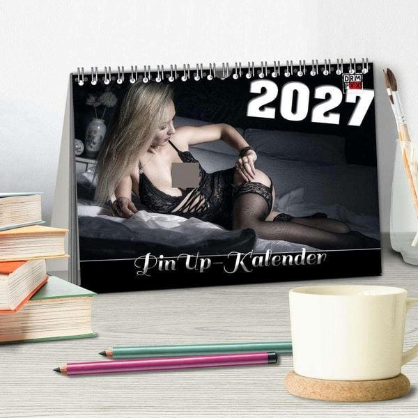 Produktbild: PinUp-Kalender 2027 (Tischkalender 2027 DIN A5 quer), CALVENDO Monatskalender