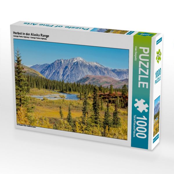 CALVENDO Puzzle Herbst in der Alaska Range | 1000 Teile Lege-Größe 64x48cm Foto-Puzzle für glückliche Stunden