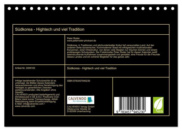 Produktbild: S&uuml;dkorea - Hightech und viel Tradition (Tischkalender 2026 DIN A5 quer), CALVENDO Monatskalender