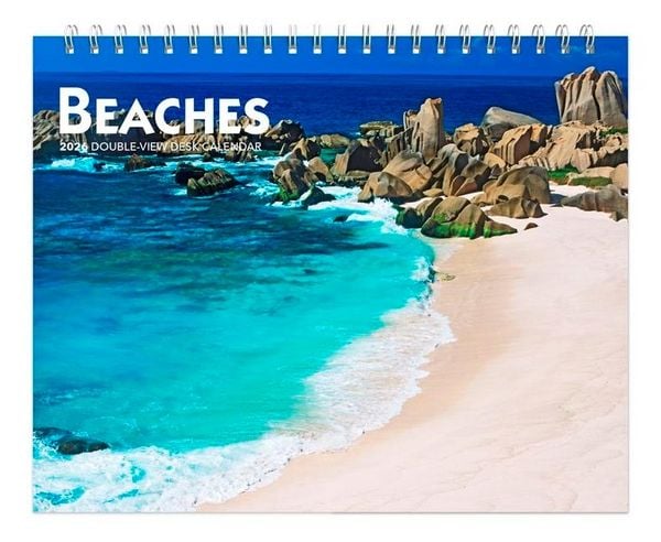 Produktbild: Beaches 2026 7.5 X 6 Inch Monthly Double-View Easel Desk Calendar
