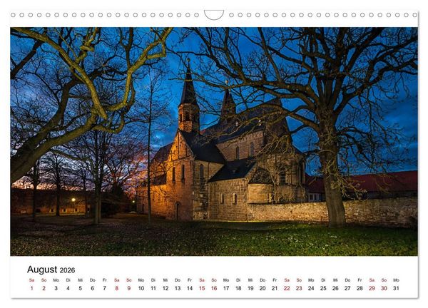 Produktbild: Auf den Spuren der Romanik zur blauen Stunde (Wandkalender 2026 DIN A3 quer), CALVENDO Monatskalender