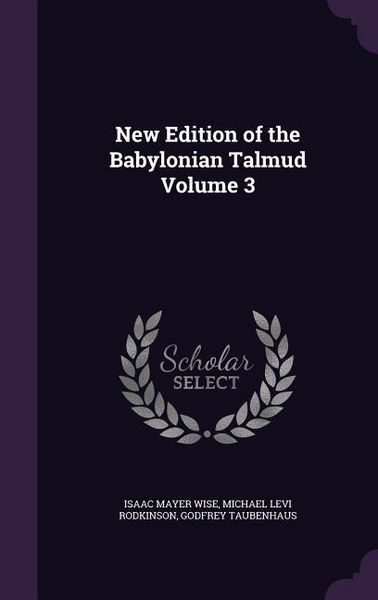Produktbild: New Edition of the Babylonian Talmud Volume 3