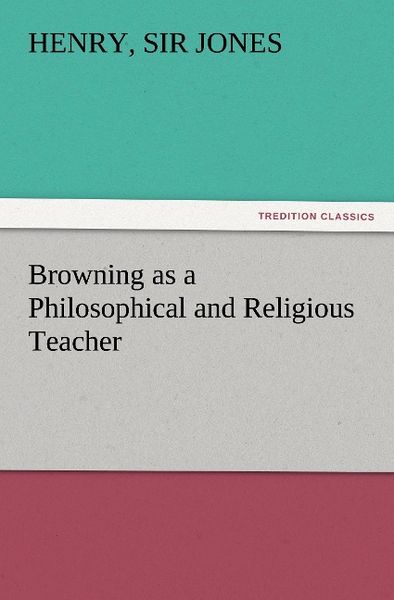 Produktbild: Browning as a Philosophical and Religious Teacher