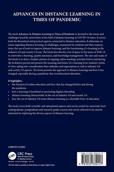 Produktbild: Advances in Distance Learning in Times of Pandemic