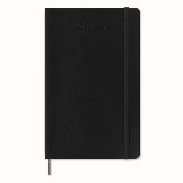 Moleskine 18 Monate Wochenkalender 2024/2025, L/A5, Horizontal, Weicher Einband, Schwarz