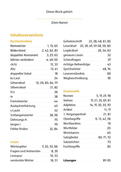 Produktbild: Mein R&auml;tselblock Deutsch 3. Klasse