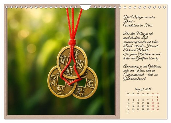 Produktbild: Feng Shui - Symbole f&uuml;r die Harmonie des Qi (Wandkalender 2026 DIN A4 quer), CALVENDO Monatskalender