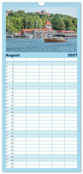 Produktbild: Familienplaner 2027 - Flensburg maritim mit 5 Spalten (Wandkalender, 21 x 45 cm) CALVENDO