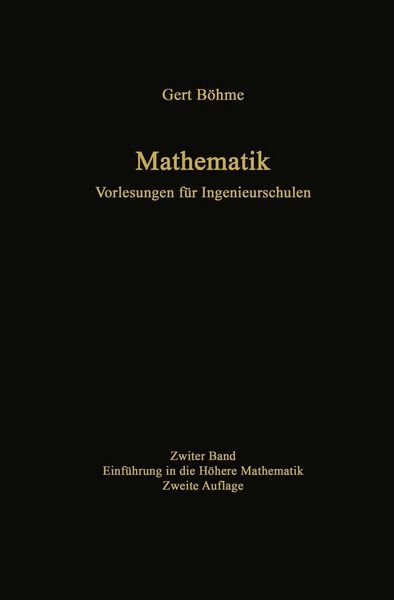 Produktbild: Mathematik. Vorlesungen f&uuml;r Ingenieurschulen