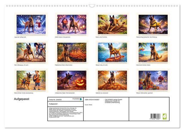 Produktbild: Aufgepasst (Wandkalender 2027 DIN A2 quer), CALVENDO Monatskalender