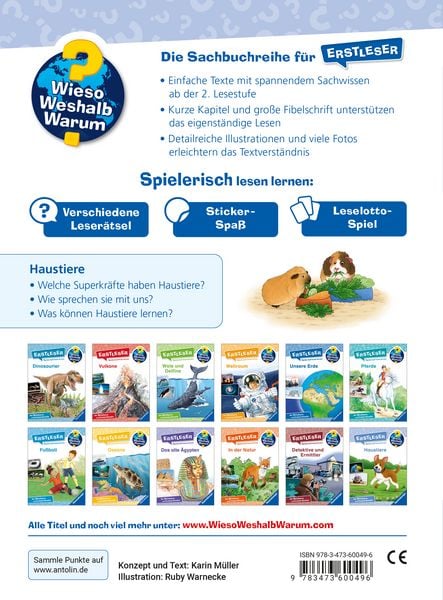 Produktbild: Wieso? Weshalb? Warum? Erstleser, Band 12 - Haustiere