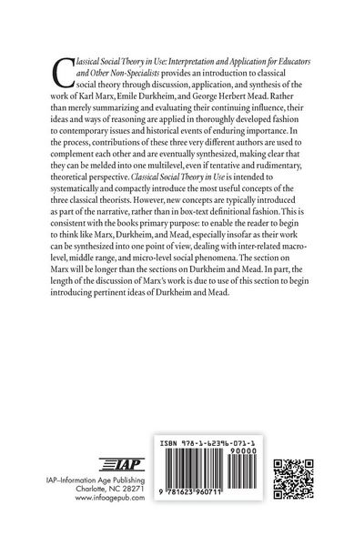 Produktbild: Classical Social Theory in Use