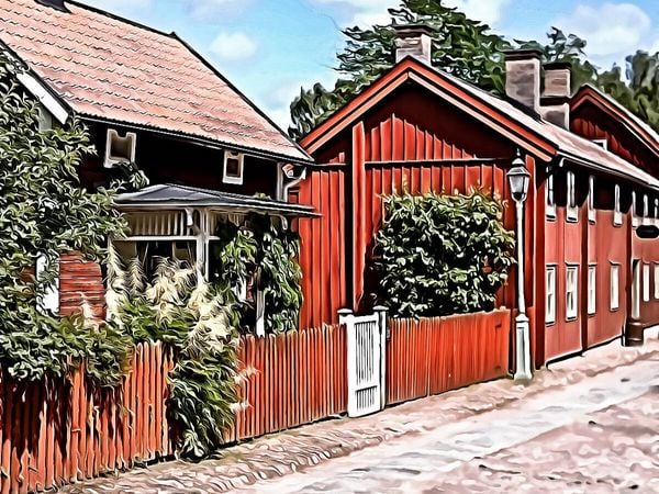Produktbild: CALVENDO Puzzle Schwedenrot. | 1000 Teile Lege-Gr&ouml;&szlig;e 64x48cm Foto-Puzzle f&uuml;r gl&uuml;ckliche Stunden