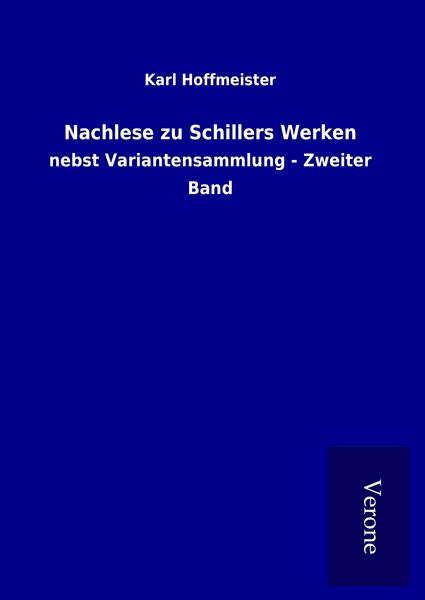 Produktbild: Nachlese zu Schillers Werken