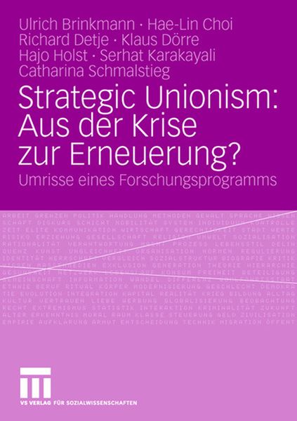 Produktbild: Strategic Unionism: Aus der Krise zur Erneuerung?