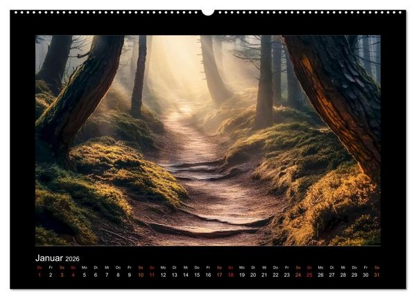 Produktbild: Geheimnisvolle Wege (hochwertiger Premium Wandkalender 2026 DIN A2 quer), Kunstdruck in Hochglanz