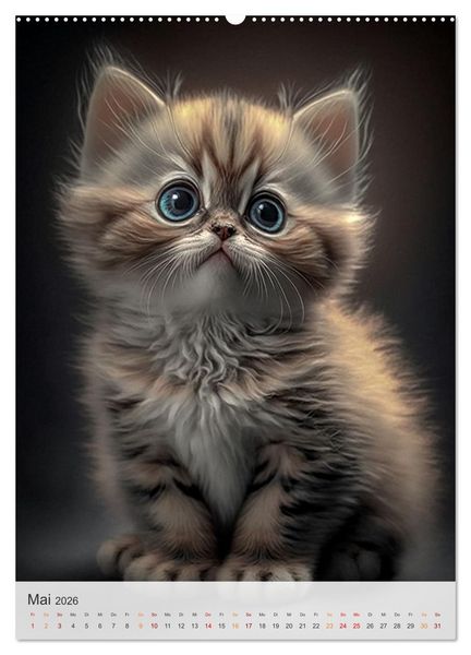 Produktbild: S&uuml;&szlig;e Katzenkinder (hochwertiger Premium Wandkalender 2026 DIN A2 hoch), Kunstdruck in Hochglanz