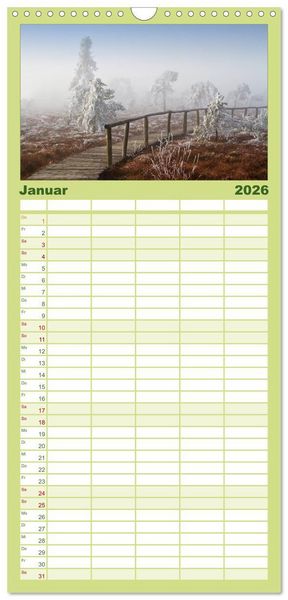 Produktbild: Familienplaner 2026 - Wege durchs neue Jahr mit 5 Spalten (Wandkalender, 21 x 45 cm) CALVENDO