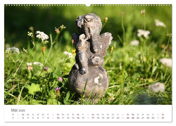 Produktbild: Engel in Haus und Garten (Wandkalender 2026 DIN A2 quer), CALVENDO Monatskalender