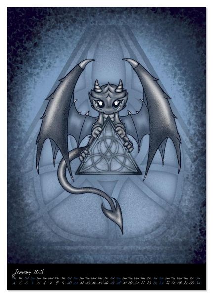 Produktbild: Gothic Fantasy Animals (Desk Calendar 2026 DIN A5 portrait), CALVENDO 12 Month DeskCalendar
