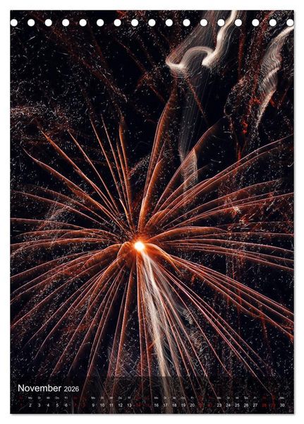 Produktbild: FEUERWERK - Lichtspiele (Tischkalender 2026 DIN A5 hoch), CALVENDO Monatskalender